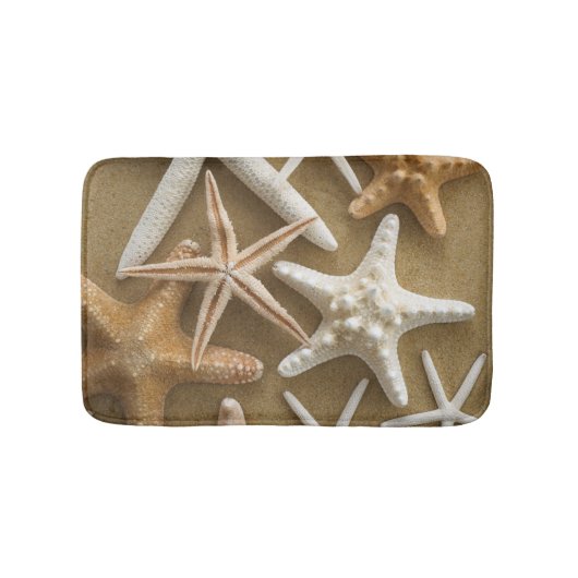 Starfish auf dem Sand Badematte (Vorderseite)