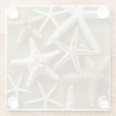 Starfish auf dem Sand Glasuntersetzer (Rückseite)