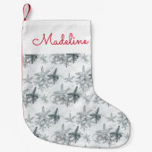 Starfish auf dem Seemuster | addieren Ihren Namen Kleiner Weihnachtsstrumpf (Vorderseite)