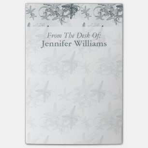 Starfish auf dem Seemuster   addieren Ihren Namen Post-it Klebezettel