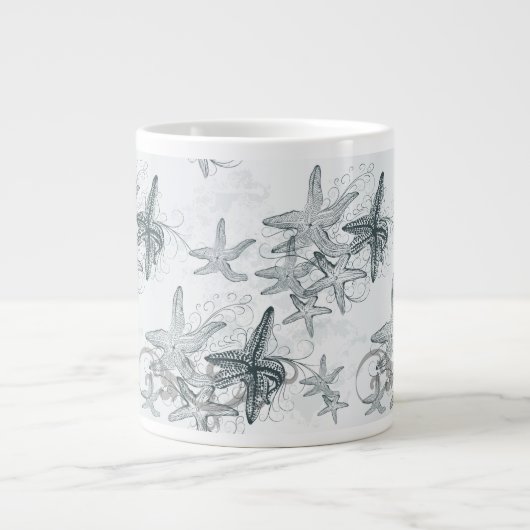 Starfish auf dem Seemuster Jumbo-Tasse (Vorderseite)