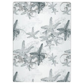 Starfish auf dem Seemuster Klemmbrett (Rückseite)