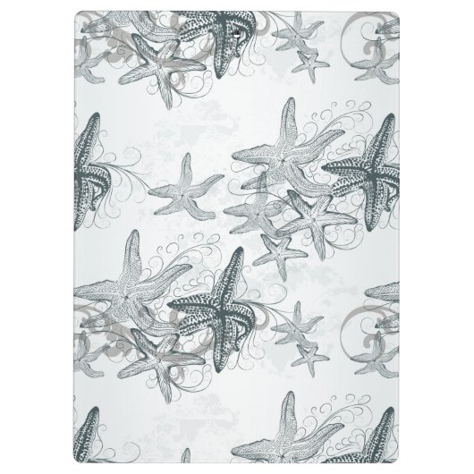 Starfish auf dem Seemuster Klemmbrett (Rückseite)