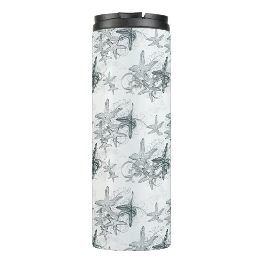 Starfish auf dem Seemuster Thermosbecher (Rückseite)