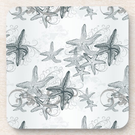 Starfish auf dem Seemuster Untersetzer (Vorderseite)