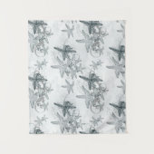 Starfish auf dem Seemuster Wandteppich (Vorderseite)