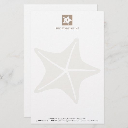 Starfish auf dem Strand Briefpapier (Vorne/Hinten)