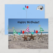 Starfish auf der Beach Postkarte (Vorne/Hinten)