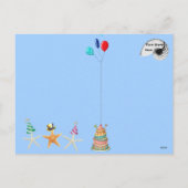 Starfish auf der Beach Postkarte (Rückseite)