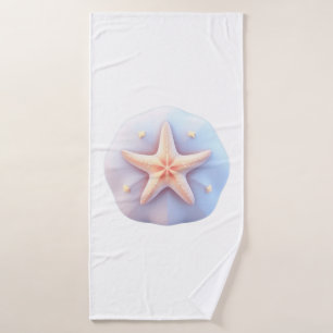 Starfish auf einem einzigartig geformten Stein Badehandtuch