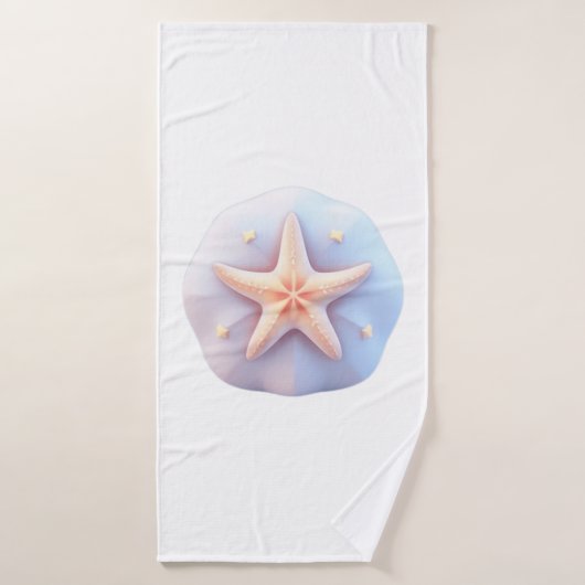 Starfish auf einem einzigartig geformten Stein Badehandtuch (Badehandtuch)