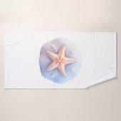 Starfish auf einem einzigartig geformten Stein Badehandtuch (Badehandtuch)