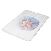 Starfish auf einem einzigartig geformten Stein Badematte (Schrägansicht)