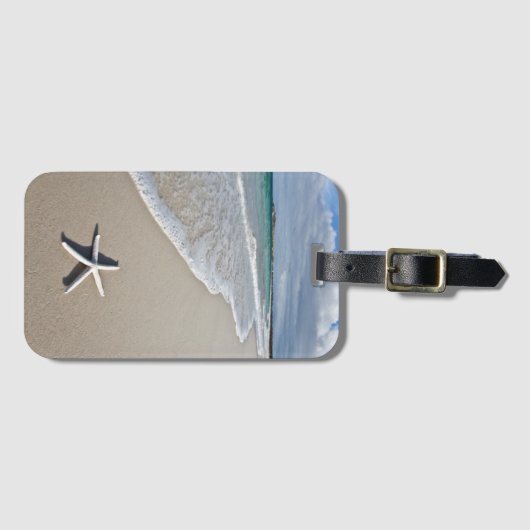 Starfish auf einem Fernstrand Gepäckanhänger (Vorderseite (Horizontal))