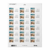 Starfish auf einem Sandy Beach Foto Adressaufkleber (Vorne)