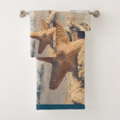 Starfish auf einem Sandy Beach Foto Badhandtuch Set (Insitu)
