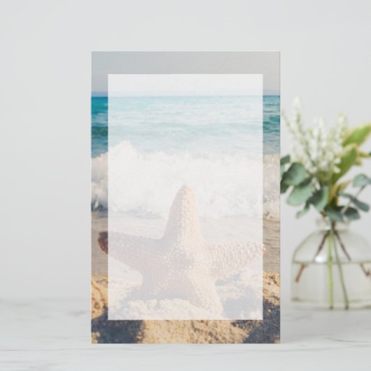 Starfish auf einem Sandy Beach Foto Briefpapier (Stehend Vorderseite)