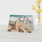 Starfish auf einem Sandy Beach Foto Danke Karte (Gelbe Blume)