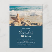 Starfish auf einem Sandy Beach Foto Geburtstag