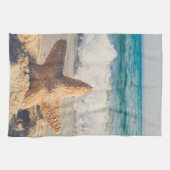 Starfish auf einem Sandy Beach Foto Geschirrtuch (Horizontal)