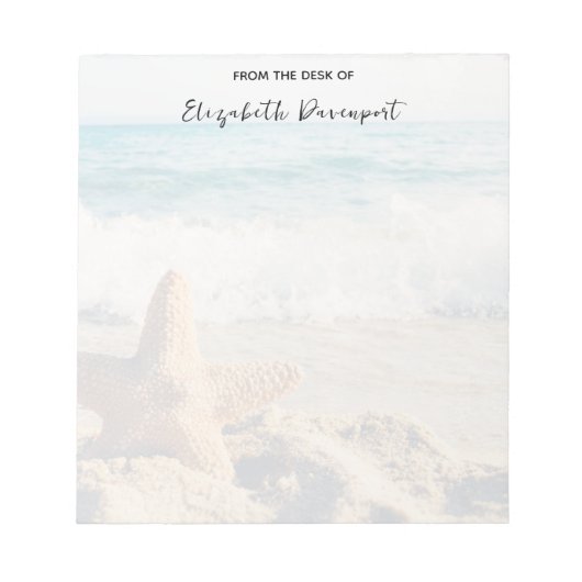 Starfish auf einem Sandy Beach Foto Notizblock (Vorderseite)