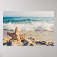 Starfish auf einem Sandy Beach Foto