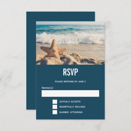 Starfish auf einem Sandy Beach Foto RSVP Karte (Vorne/Hinten)
