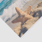 Starfish auf einem Sandy Beach Foto Seidenpapier (Ausschnitt)