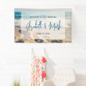 Starfish auf einer Hochzeit mit Sandy Beach Banner (Insitu)