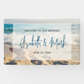 Starfish auf einer Hochzeit mit Sandy Beach Banner (Horizontal)