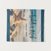 Starfish auf einer Hochzeit mit Sandy Beach Wandteppich (Vorderseite (Horizontal))