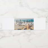 Starfish auf einer Hochzeit mit Sandy Beach Wasserflaschenetikett (Einzelnes Label)