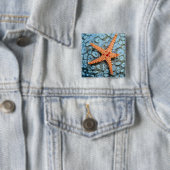 Starfish auf einer Koralle mit Polips Button (Beispiel)