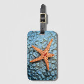 Starfish auf einer Koralle mit Polips Gepäckanhänger (Vorderseite Vertikal)