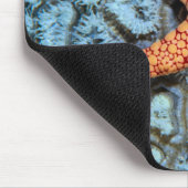 Starfish auf einer Koralle mit Polips Mousepad (Ecke)