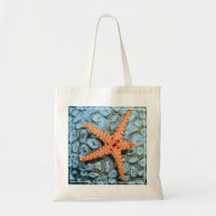Starfish auf einer Koralle mit Polips Tragetasche