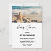 Starfish auf einer Sandy Beach Foto Baby Dusche Einladung (Vorderseite)