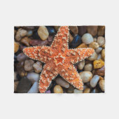 Starfish auf Felsen Fleecedecke (Vorderseite (Horizontal))