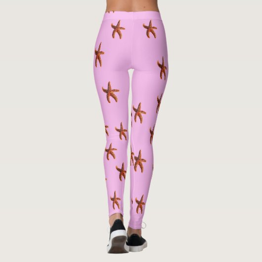 Starfish auf Rosa Leggings (Rückseite)