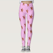 Starfish auf Rosa Leggings (Vorderseite)