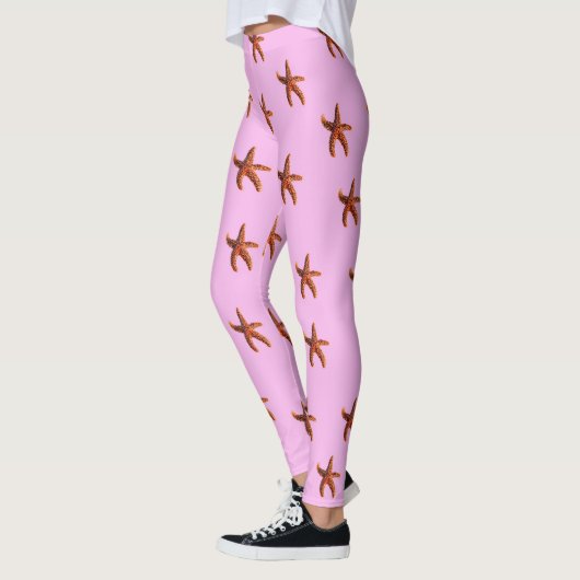 Starfish auf Rosa Leggings (Links)