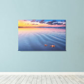 Starfish auf Sand Leinwanddruck (Insitu (Holzboden))