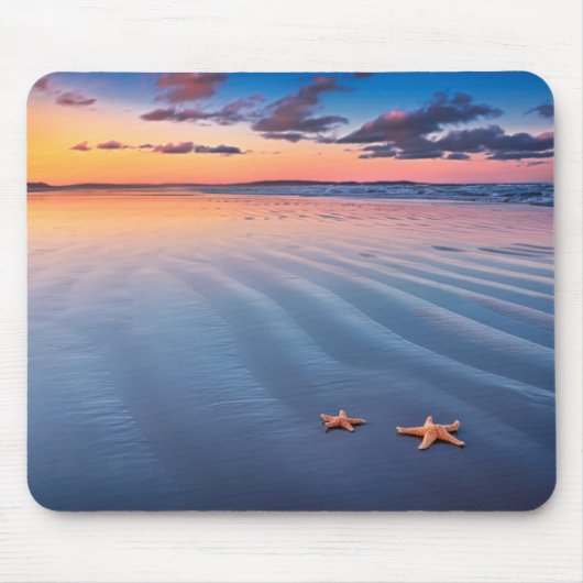 Starfish auf Sand Mousepad (Vorne)