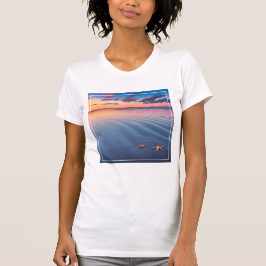 Starfish auf Sand T-Shirt (Vorderseite)