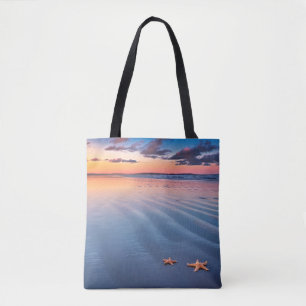 Starfish auf Sand Tasche