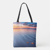 Starfish auf Sand Tasche (Rückseite)