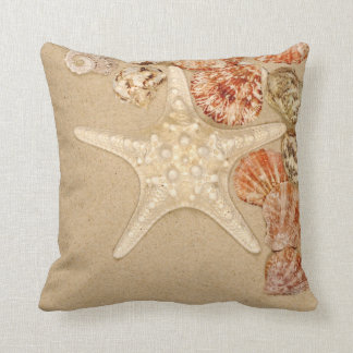 Starfish auf Sand-Wurfs-Kissen Kissen