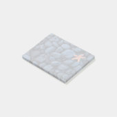 Starfish auf schwarzen Felsen entlang der Küste | Post-it Klebezettel (angewinkelt)