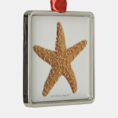 Starfish auf Weiß Silbernes Ornament (Rechts)