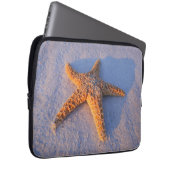Starfish auf weißem Sand Laptopschutzhülle (Vorne Rechts)